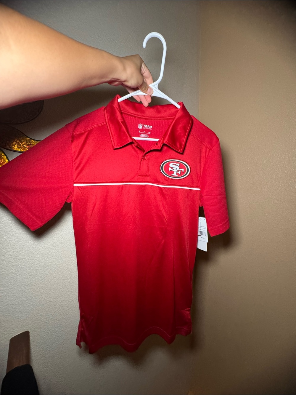 NFL Red San Francisco 49ers Men's Polo with Team Patch